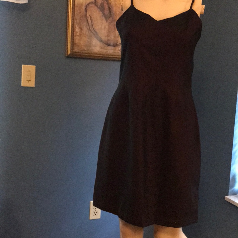 Eggplant colored dress that sort of changes color.